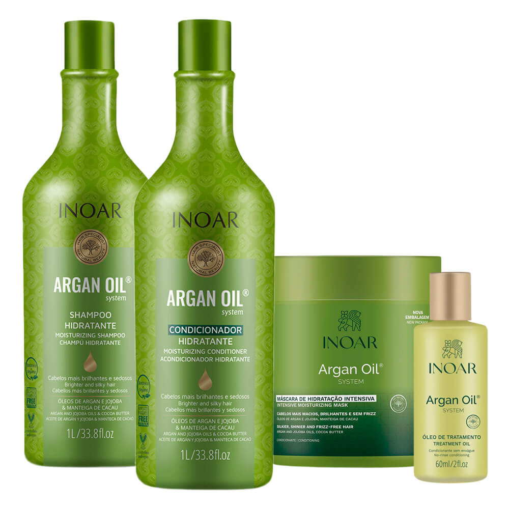 Promoção Inoar Kit Argan Oil System Completo - 4 Itens