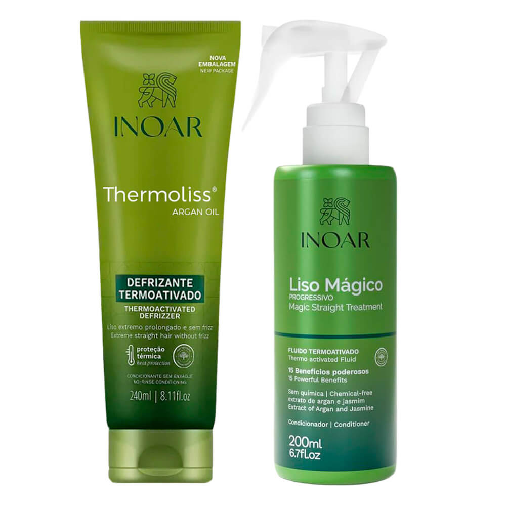 Promoção Inoar Kit Argan Oil Thermoliss - 240ml + Liso Mágico - 200ml