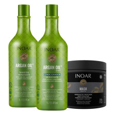 Promoção Inoar Kit Argan Oil Sha + Cond - 2x1L + Mask Máscara - 500g
