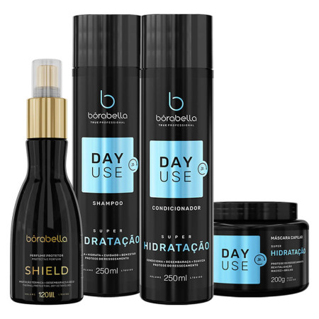 Borabella Kit Day Use Super Hidratação + Shield Perfume - 120ml