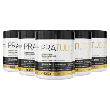 Borabella Kit Revenda 05 Máscara Pratudo 25 ativos - 500g
