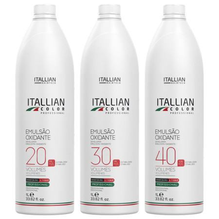 Itallian Color Emulsão Oxidante 20 + 30 + 40 Volumes - 3x1L