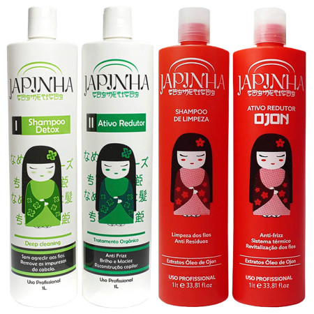 Japinha Sh Detox + Redutor Org + Sh Limpeza + Redutor Ojon 4x1L