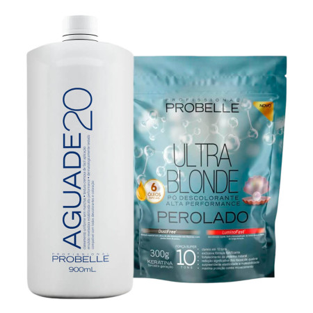 Probelle Kit Ox 20 vol 900ml + Pó Descolorante Perolado - 300g