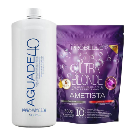 Probelle Kit Ox 40 Vol 900ml + Pó Descolorante Ametista - 300g