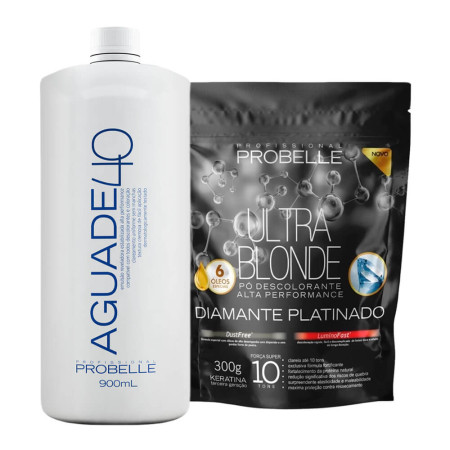 Probelle Kit Ox 40 Vol 900ml + Pó Descolorante Diamante - 300g