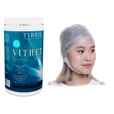 Tyrrel Pó Descolor Blue 500g + Santa Clara Touca Reflexo Velcro