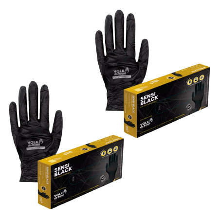 Volk do Brasil 02 Caixa Luva Descartável Sensi Black 2x50un - P